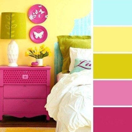 วิธีการรวมสีในการตกแต่งภายใน: แผนภูมิสี