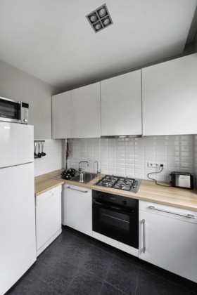 Design av leiligheten i gråtoner: foto av leiligheten - 30 kvm.