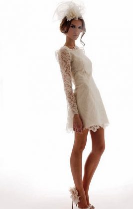 The most fashionable short wedding dresses: photo catalog of wedding dresses