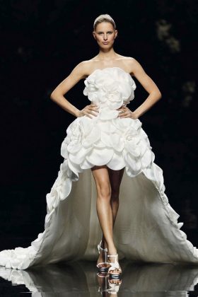 The most fashionable short wedding dresses: photo catalog of wedding dresses