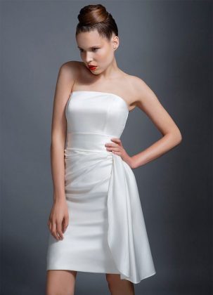 The most fashionable short wedding dresses: photo catalog of wedding dresses