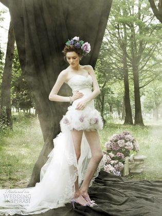 The most fashionable short wedding dresses: photo catalog of wedding dresses