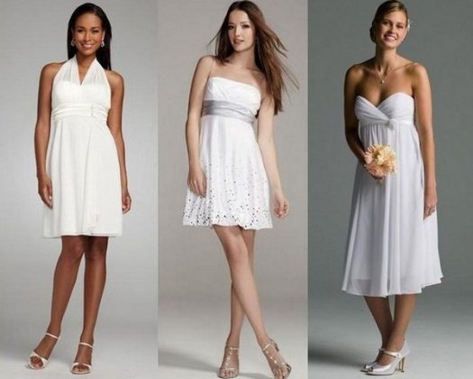 The most fashionable short wedding dresses: photo catalog of wedding dresses