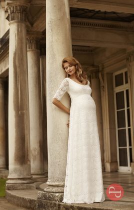 Maternity wedding dresses: a photo of wedding dresses for brides in position