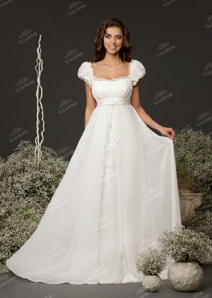 Maternity wedding dresses: a photo of wedding dresses for brides in position