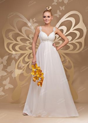 Maternity wedding dresses: a photo of wedding dresses for brides in position