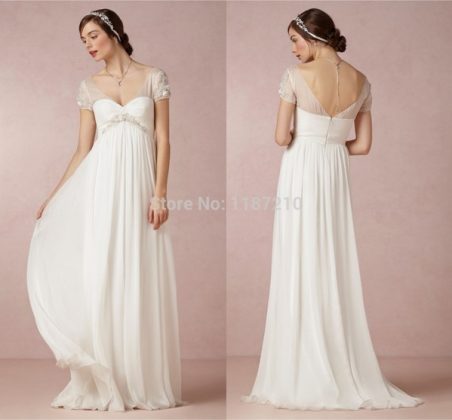 Maternity wedding dresses: a photo of wedding dresses for brides in position