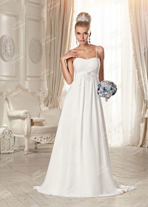 Maternity wedding dresses: a photo of wedding dresses for brides in position