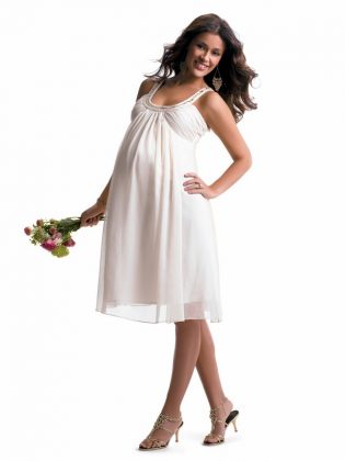 Maternity wedding dresses: a photo of wedding dresses for brides in position