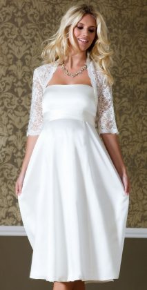 Maternity wedding dresses: a photo of wedding dresses for brides in position