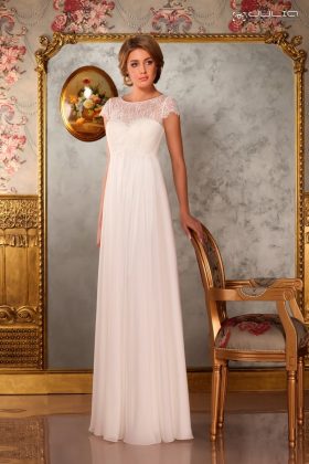 Maternity wedding dresses: a photo of wedding dresses for brides in position