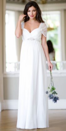 Maternity wedding dresses: a photo of wedding dresses for brides in position