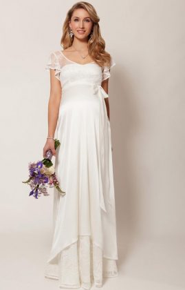 Maternity wedding dresses: a photo of wedding dresses for brides in position