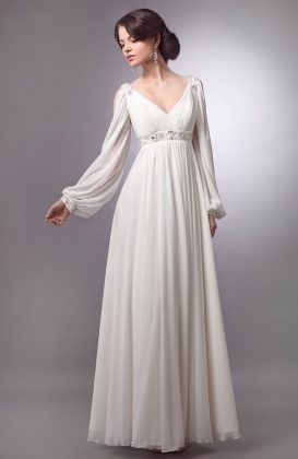 Maternity wedding dresses: a photo of wedding dresses for brides in position