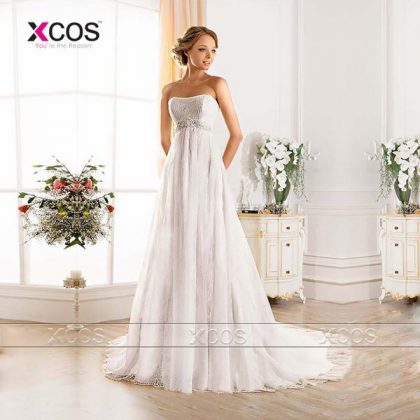 Maternity wedding dresses: a photo of wedding dresses for brides in position