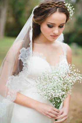 Penteados de casamento com véu: penteados de foto com véu curto e longo