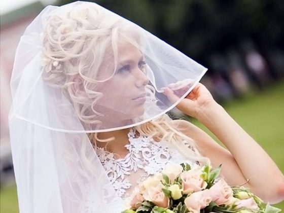 Kiểu tóc cưới với mạng che mặt: kiểu tóc hình ảnh với mạng che mặt ngắn và dài
