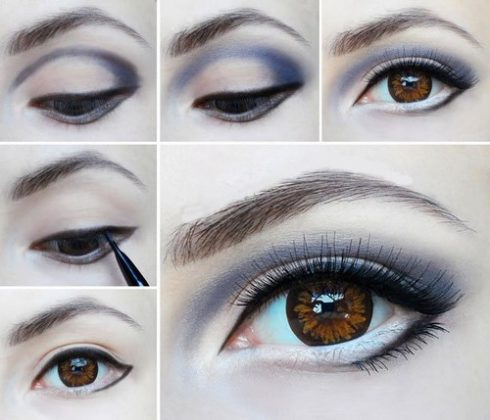 Kombinácia farieb v očných makeupoch: príklady fotografií