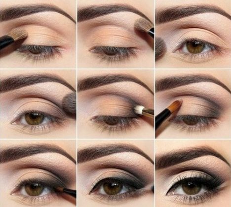 The combination of colors in eye makeup: photo examples