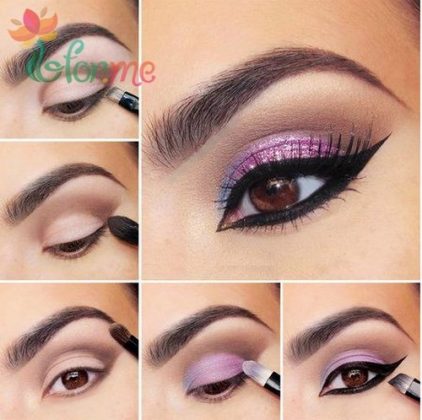La combinaison des couleurs dans le maquillage des yeux: exemples de photos