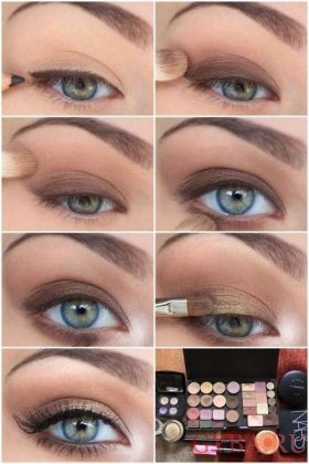 Combinația de culori în machiajul ochilor: exemple foto