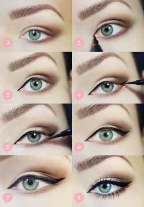 Kombinace barev v oční make-up: příklady fotografií