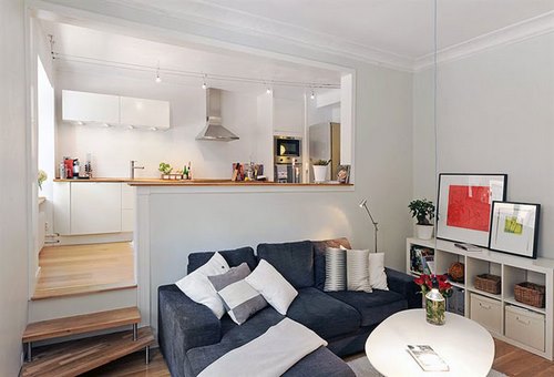 Design einer Wohnung - Studio mit einer Fläche von 28 Quadratmetern: Foto