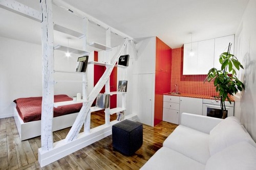 Diseño de un apartamento - estudio con una superficie de 28 metros cuadrados: foto