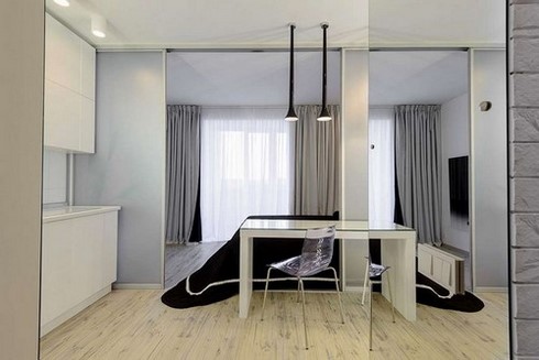 Männlicher Innenraum. Bachelor-Wohnung: Foto, Design, Details