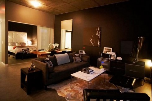 Male interior. Bachelor’s apartment: photo, design, details