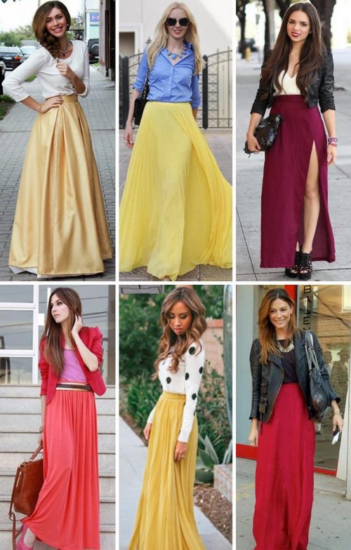 Fashionable long skirts. Gorgeous floor skirts for every taste