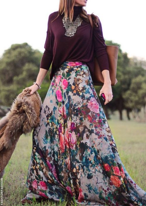 Fashionable long skirts. Gorgeous floor skirts for every taste
