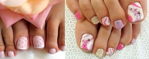 Pedicure cantik - gambar idea pedikur, item baru dan trend semasa