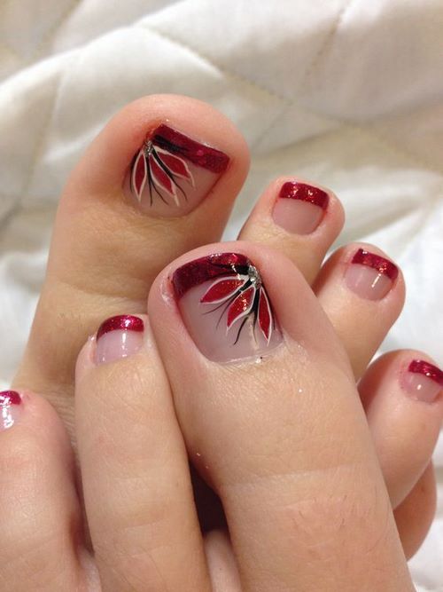 Mooie pedicure - foto's van pedicure-ideeën, nieuwe items en huidige trends