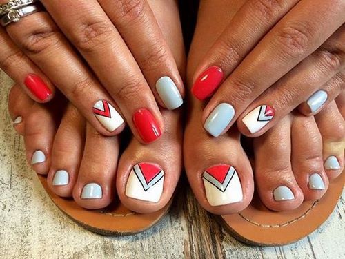 Mooie pedicure - foto's van pedicure-ideeën, nieuwe items en huidige trends