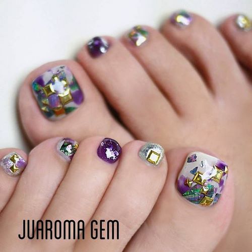 Mooie pedicure - foto's van pedicure-ideeën, nieuwe items en huidige trends