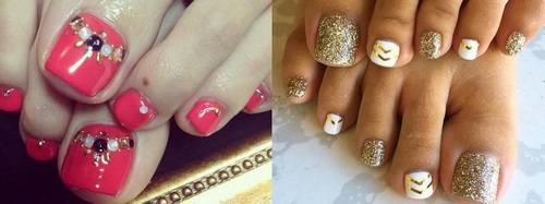 Mooie pedicure - foto's van pedicure-ideeën, nieuwe items en huidige trends