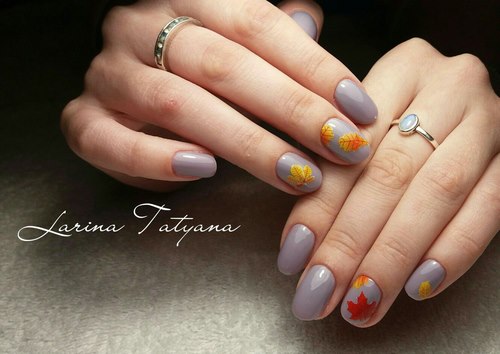 Zdjęcie nowego jesiennego manicure - pomysły na jesień