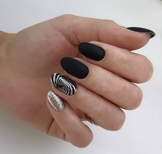 Foto manicure musim luruh baru - idea reka bentuk untuk kejatuhan