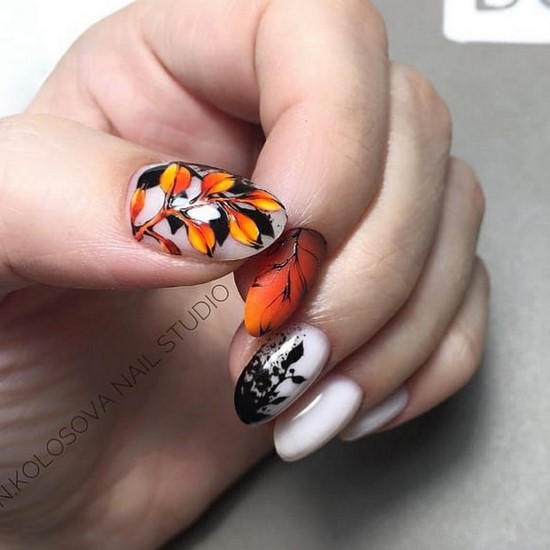 Photo novelties of autumn manicure - design ideas for autumn
