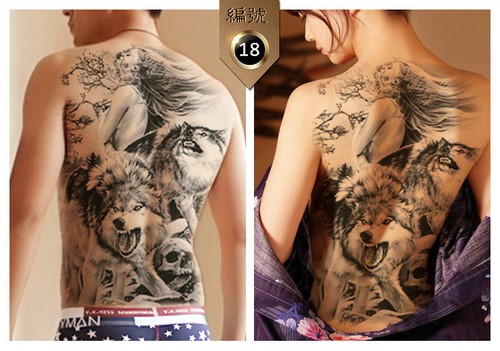 Kule store tatoveringer! Store tatoveringer for kvinner og menn - bilder