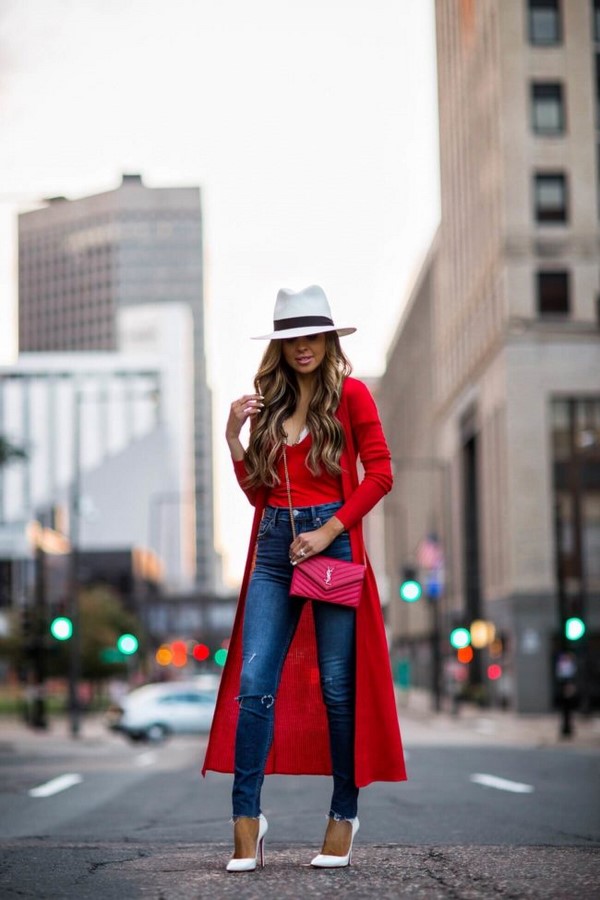 What to wear with fashionable jeans for fall-winter 2019-2020 - stylish image ideas