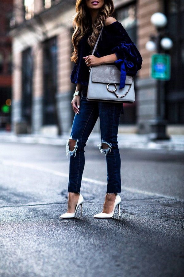 Was Sie zu modischen Jeans für den Herbst-Winter 2019-2020 tragen sollten - stilvolle Bildideen