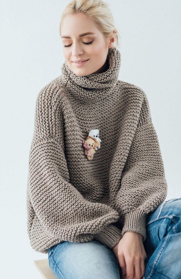 סוודרים לאופנת נשים 2019-2020 - טרנדים, דגמים חדשים, תמונות של קשתות אופנתיות עם סוודר