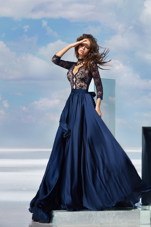 Evening, cocktail, casual blue dresses: styles, new models