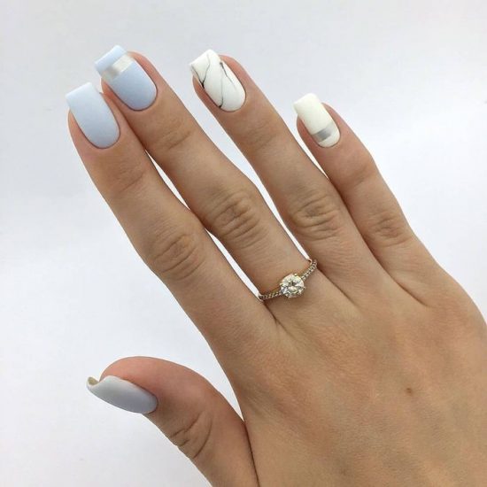Novelties of light manicure. Light nail design in different techniques