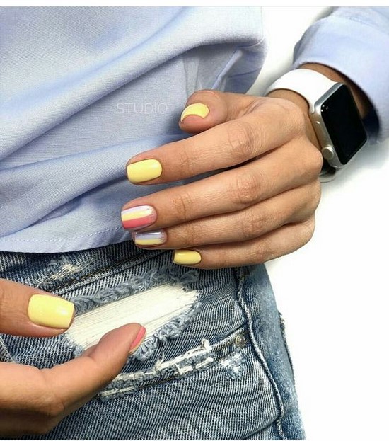 Gele nagels: de beste innovaties in gele manicure