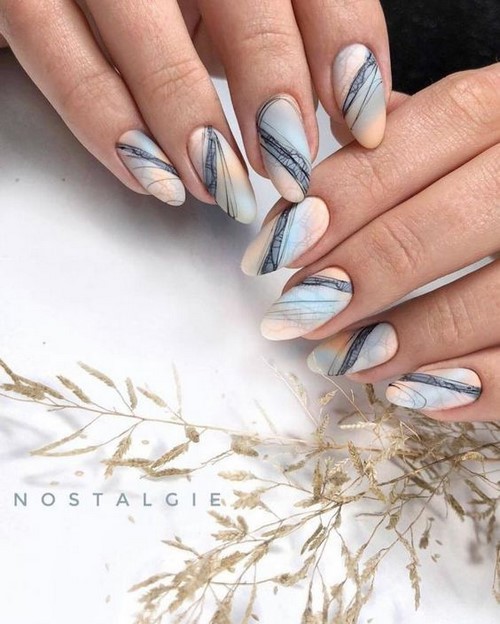 Spectacular manicure on long nails. New Design