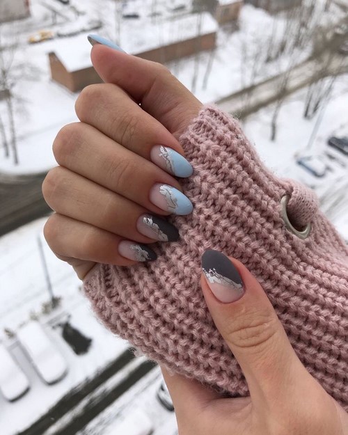 Spectacular manicure on long nails. New Design