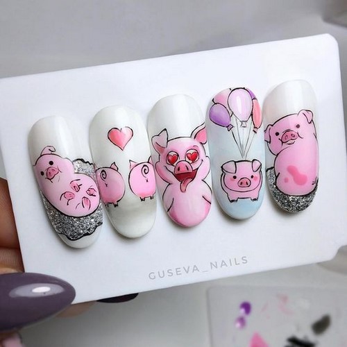 Cute children's manicure. What little fashionistas on their nails want to see